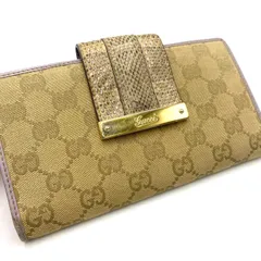 希少　GUCCI グッチ　GGキャンバス　長財布　ウォレット　二つ折り　ヴィンテージ　オールドグッチ