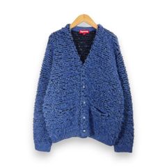 SUPREME 24aw Textured Knotted Cardigan Blue サイズM シュプリーム