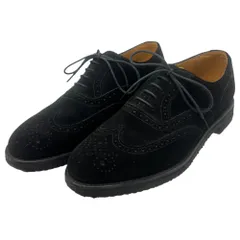 REGAL(リーガル) Wingtip Crepe Sole Suede Leather Shoes ウィングチップ クレープソール スウェード レザー シューズ 25.5cm ブラック