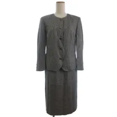 バーバリーズ Burberrys セットアップ ノーカラー スカートスーツ グレー系 7AR ■ECT