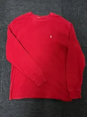 ポロ レッド ワッフル ロングスリーブ