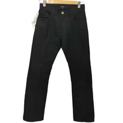 バーバリーブラックレーベル BURBERRY BLACK LABEL チェック柄 ロゴ刺繍 コットンストレートパンツ メンズ  70