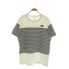 ザノースフェイス THE NORTH FACE NT32335 ショートスリーブ パネルボーダー Tシャツ 半袖 ロゴ刺繍 XL ネイビー ホワイト /MY ■OS