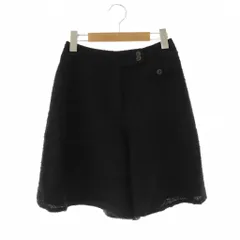 ルネ Rene ツイード ショートパンツ キュロット 34 ブラック /ES ■OS