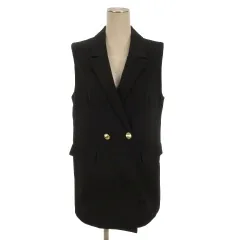 イェッカヴェッカ YECCA VECCA 25SS 金釦テーラードジレジャケット ベスト ブラック 251110E