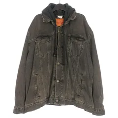 ヴェトモン VETEMENT × リーバイス LEVI'S 17SS OVERSIZED DENIM JACKET オーバーサイズ フードデニムジャケット ブルゾン XS ブラック 黒 WSS17LE7のサムネイル
