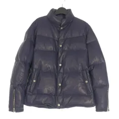 イサムカタヤマバックラッシュ ISAMU KATAYAMA BACKLASH JPステア レザーダウンジャケット ブルゾン  長袖 M ネイビー 紺 2125-02のサムネイル