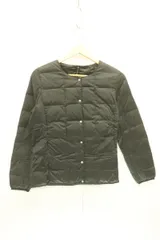 【中古】 TAION レディースダウンジャケット L インナーダウンジャケット TAION L 黒 ブラック 無地