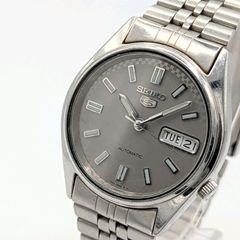 美品/稼働】セイコー5 7S26-0480 黒文字盤 純正ベルト 余りコマ付 