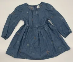 【新入荷!!】☆セット割対応☆ GAP キッズ 薄手 長袖 ワンピース 100cm （1319）