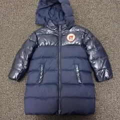 120 BEBE DE PINO ベベデピノ キッズ ダック ダウンジャケット ロング丈 120サイズ ネイビー