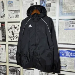 アディダス ブラック ウィンドブレーカー ジャケット