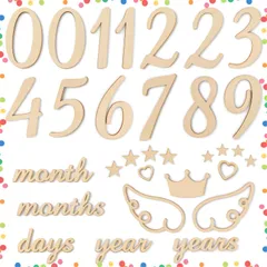 【在庫セール】出産祝い ベビーグッズ 記念日フォト マタニティフォト 男の子 ニューボーンフォト 100日祝い 月齢カード レターバナー 女の子 31枚セット マンスリーカード 天然木製 月齢フォト