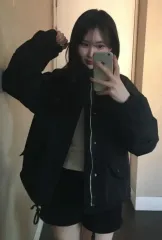 ブラック マウンテンパーカー アウター (レディース)