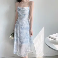 リゾート ノースリーブ ロング丈ワンピース