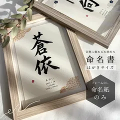 気軽に飾れる本格的な命名書mini【MM08S】