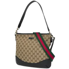 グッチ GUCCI GG柄 ショルダーバッグ 2WAY ワンショルダー シェリーライン ウェブ ショルダーバッグ GGキャンバス ブラウン 388927 レディース 【中古】