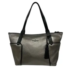 コールハーン COLE HAAN トートバッグ ハンドバッグ 無地 裏地ロゴ シルバー