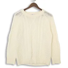 relume JOURNAL STANDARD ジャーナルスタンダード 秋冬 ウール アルパカ混★ ケーブル ニット セーター Sz.F　レディース 白