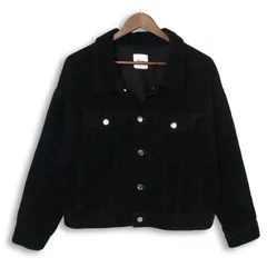 KOE コエ 秋冬 コーデュロイ★ トラッカー ジャケット Sz.F　レディース 黒のサムネイル