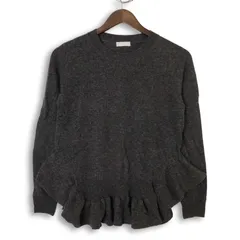 ESTNATION エストネーション 秋冬 ウール★ フリル ニット セーター Sz.38　レディース グレー