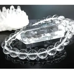 天然水晶ブレスレット10個セット【8mm／内径14～18cm】｜開運・厄除けのお守り｜水晶 Crystal Quartz 天然石 パワーストーン