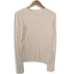 Mila Owen ミラオーウェン 秋冬 ウール混★ リブ ニット セーター Sz.1 レディース ベージュ