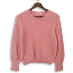 NOLLEY'S ノーリーズ 秋冬 カシミヤ混★ ウール Vネック ニット セーター Sz.38　レディース ピンク
