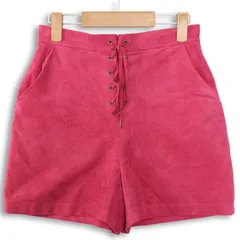 snidel スナイデル 秋冬 ストレッチ Fスウェード★ ショート パンツ レースアップ Sz.1 レディース ピンク