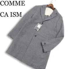 【新品 未使用】 COMME CA ISM コムサイズム 秋冬★ ウール ツイード グレンチェック ネップ チェスターコート Sz.S メンズのサムネイル