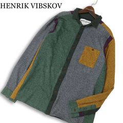 HENRIK VIBSKOV ヘンリックヴィブスコフ カラーブロック☆ 長袖 シャツ