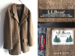 美品 L.L.BEAN エルエルビーン PRIMALOFT プリマロフト/エコダウン シェットランドウール ヘリンボーンツイード 3Bテーラードジャケット 48 大きいサイズ