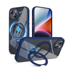 米軍MIL規格 耐衝撃 全面保護 アイホン13用カバー マグネット搭載 アイホン14用携帯ケース 縦横両対応 magsafe 隠し収納式 ケース ケース いphone14用 いphone13用 ワイヤレス充電対応 スマホケース スタンド付き リング付き 軽量