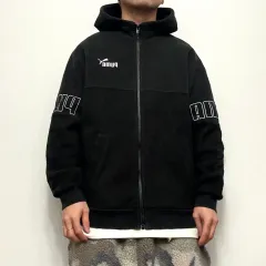 PUMA プーマ ロゴ ブラック フリースジャケット