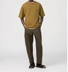 UNIQLO ユニクロ U チノ ワイドパンツ ダークブラウン 73