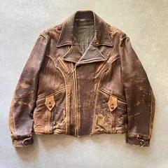 レア XL 40s スポーツジャケット アビエイター ライダース ダブル ヴィンテージ ジョニーデップ