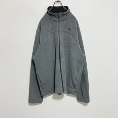 【ロゴ刺繍】Timberland ティンバーランド　フルジップフリース　ダークグレー　XL
