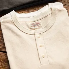 レッドトルネード ヘンリーネック 半袖 XL ベージュ