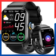 【数量限定】通話【新登場・2.0インチ大画面】 超薄型 iPhone/アンドロイド対応 Smart Bluetooth5.3 Watch 着信/メッセージ通知 IP68防水 スポーツウォッチ 腕時計 SMS/Twitter/Line通知 長持ちバッテリ スマー