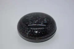 茶道具 青貝 螺鈿 花紋 香合  茶道 06-9501