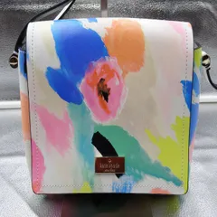 kate spade NEW YORK ショルダーバッグ レザー マルチカラー 花柄 クロスボディバッグ 保存袋付き
