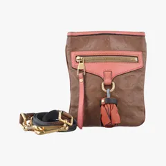 ルイヴィトンLouis Vuittonアンダーグラウンド フラット メッセンジャーブラウン × ピンクレザーM40369FL0180