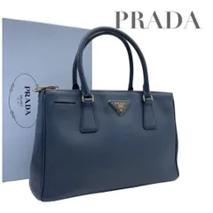 【価格交渉/質問大歓迎♪】希少　プラダ ハンドバッグ ガレリア サフィアーノ 三角ロゴ　ネイビー系　540