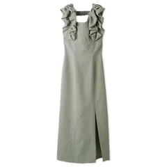 バルーンフリルスリーブIラインワンピ