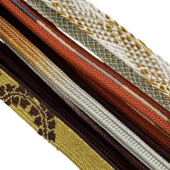 帯締め 優品 帯締め5本セット オレンジ 正絹 和装小物  【中古】