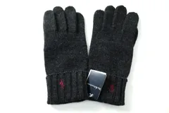 ポロ・ラルフローレン 手袋 未使用 ポニーロゴ ウール混 ブランド 小物 メンズ グレー POLO RALPH LAUREN