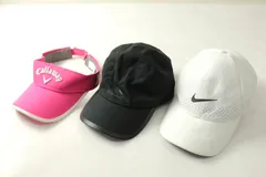 キャロウェイ/アディダス/ナイキ キャップ サンバイザー 3点セット スポーツウエア 帽子 ゴルフ ブランド まとめて メンズ 【中古】