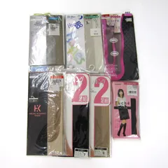 ヒロココシノ/グンゼ他 ひざ下ストッキング 7点セット 未使用 22-25cm ソックス まとめて 大量 レディース