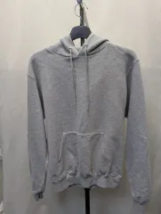 6 チャンピオン グレー 無地 フードTシャツ