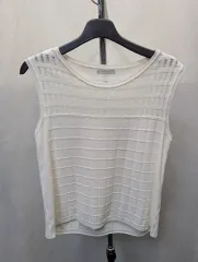 20 シーズミス 白 ノースリーブ ニット m